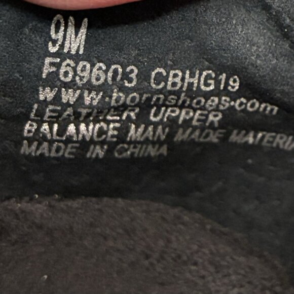 Born Leather Sneakers Mens 9M Black Lace Up White Sole Comfort‎ Style Casual - Picture 5 of 12